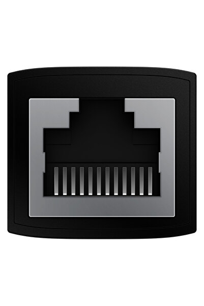 Baseus Złączka łącznik kabli sieciowych LAN Ethernet RJ-45 AirJoy czarna - ZESTAW 2szt