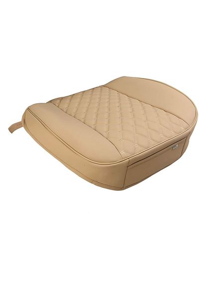 Elindor Car seat cover, universal, 51 x 52 cm, offers protection for the front seat, anti-slip, Beige