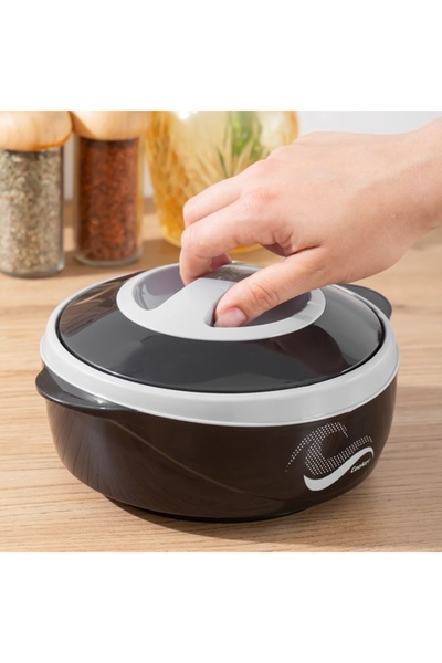 Elista 3149 Food Storage Container Leakproof Locking Lid Storage Container Stainless Steel Lunch Box 1000 ml Black