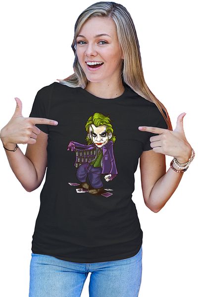 OEM Women's T-Shirt Joker Boom Smile Inventor Clown Arthur Fleck