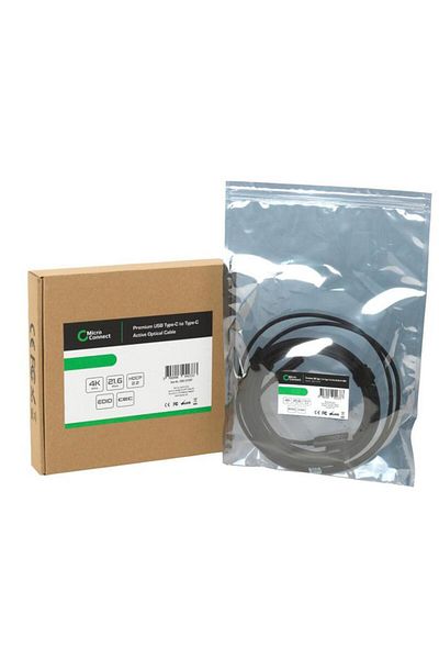 MicroConnect cablu USB-C Gen2 cu fibră optică premium