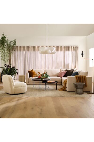 Qdec Japon İpek Avize Kolye 48 cm Beyaz