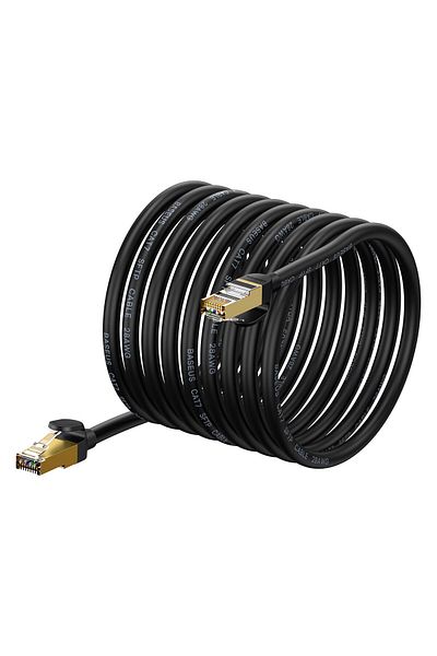 Baseus Speed Seven szybki kabel sieciowy RJ45 Cat 7 10Gbps 15m czarny