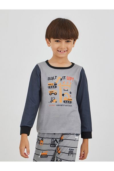 Styli Graphic Print Round Neck T-Shirt and Pyjama Set