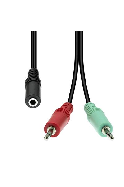 ProXtend Kabel 4-Pin do 2x 3-Pin F-M 40cm Czarny, M4F2XM3-004
