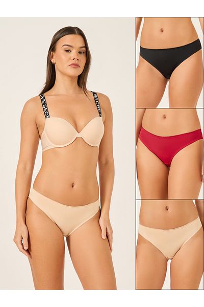 INENEMIS By Styli Pack of 3 - Solid Bikini Briefs