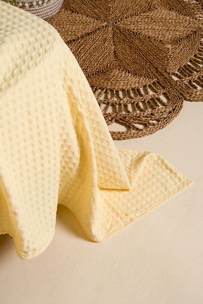 Koza Home Viva 100% Cotton Yellow Pique 200X220 2600