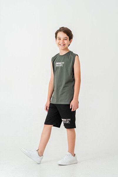 Mışıl Kids London City Athletics Dept. Urban Style Boy's Shorts - T-Shirt Set