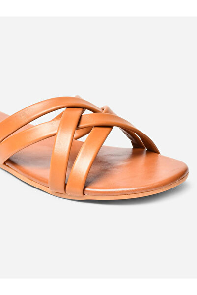 GNIST By Styli Cross Strap Open Toe Flat Sandals