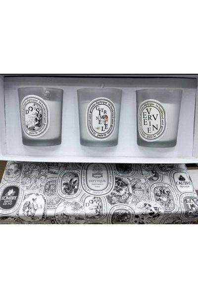 diptych Diptyque Baez Rose & Figurine Scented Candle Set of 3, 70g