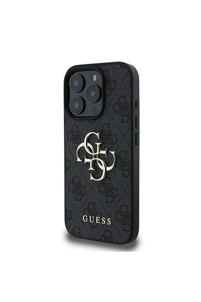 Guess iPhone 16 Pro Max back cover, with original logo and leather design approved by the global brand Guess.