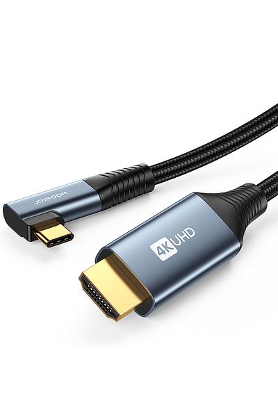 Joyroom Kabel przewód kątowy USB-C - HDMI 4K 60Hz 2m szary
