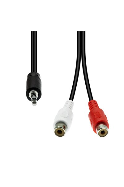 ProXtend Cablu audio cu 3 pini la 2 x RCA M-F, negru, 20 cm, M32XRCAF-002