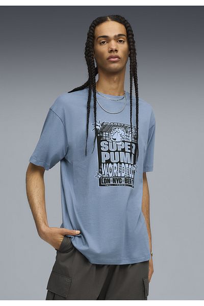 Puma Tricou relaxat Graphic Super World Tour pentru bărbați