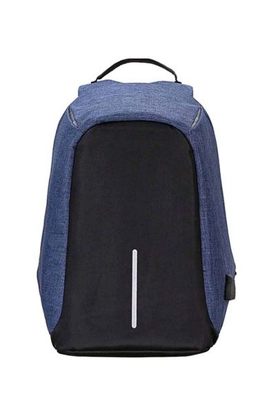 fun zone Anti Theft Backpack With USB Charging Port Blue/Black