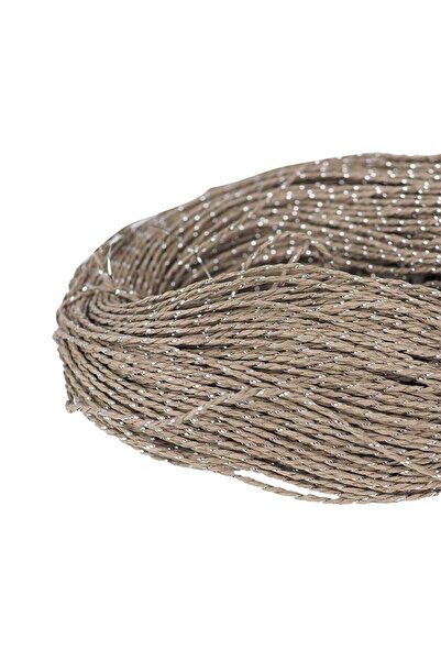 Ritzz خيط ورقي من جلد المنك باللون الفضي اللامع