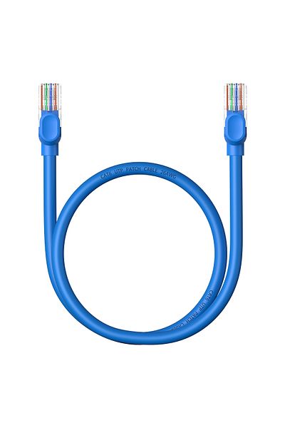 Baseus Kabel przewód sieciowy Ethernet Cat 6 RJ-45 1000Mb/s skrętka 0.5m niebieski