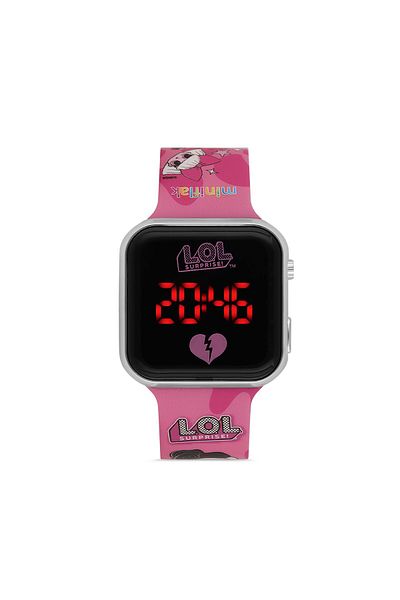 MiniFlak Lol Surprise! Licensed Lol8001 Pink-Black Square Led Children's Watch