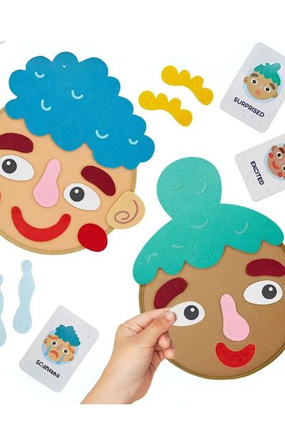Pufino Feelings Teaching Face Changing Felt Toy Montessori Education Set