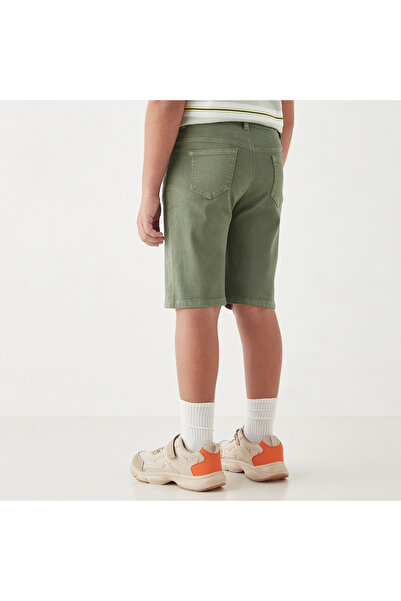 Juniors Boys' Denim Shorts with Button Closure