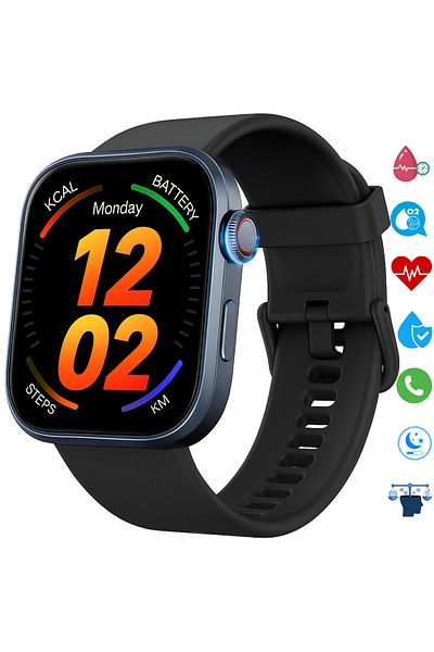 NEOVANCE NEOVANCE® Smartwatch, AMOLED 1.99”, Health, Bluetooth Calling, 12 Days Battery Life, 100+ Sports