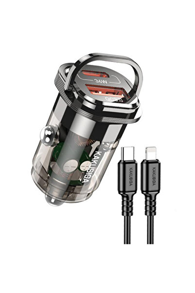 REDz Accessories Set adaptor auto KSC-1193 cu cablu Lightning, încărcare rapi...