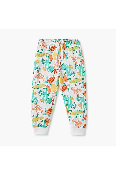 Juniors Fish Print T-shirt with Pyjama - Set of 3