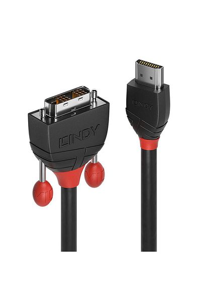 Inna marka Kabel HDMI do DVI Lindy 2M, seria Black Line, 36272