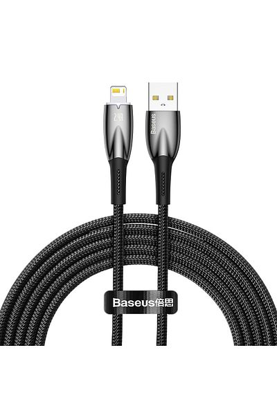 Baseus Glimmer Series kabel USB-A Iphone Lightning 480Mb-s 2.4A 2m czarny