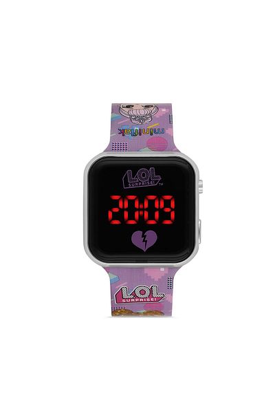MiniFlak Lol Surprise! Licensed Lol8002 Lilac Square Led Children's Watch
