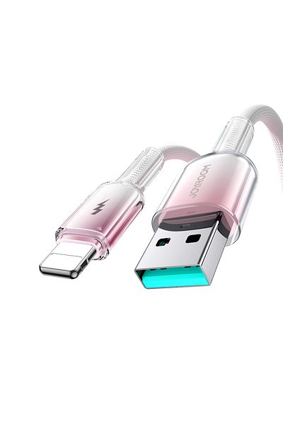 Joyroom Kabel przewód Crystal-Clear Series 3A USB-A - iPhone Lightning 1.2m - biały