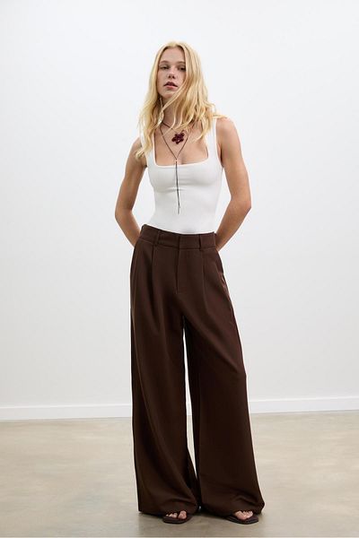 Stradivarius Super wide-leg adjustable trousers