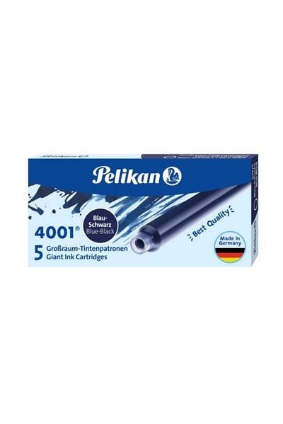 Herlitz 4001 Large Ink Cartridges, Material Plastic, Color Dark Blue, Set of 5
