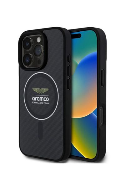 Aramco 16 Pro case with strong protection for the mobile phone, made of strong and luxurious carbon fiber. Original global brand Aramco