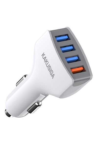 REDz Accessories Adaptor auto cu 4 porturi USB, KSC-484, încărcare rapidă 20W, alb