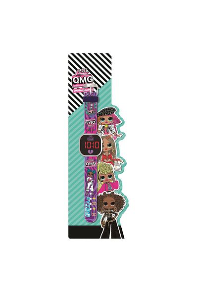 MiniFlak Lol Surprise! Omg Licensed Omg8001 Purple Square Led Children's Watch