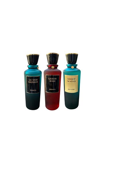 İnfinito Invento Lador Perfume Set Bakhoor, Strong, Queen Rose Perfume (3 in 200 ml)
