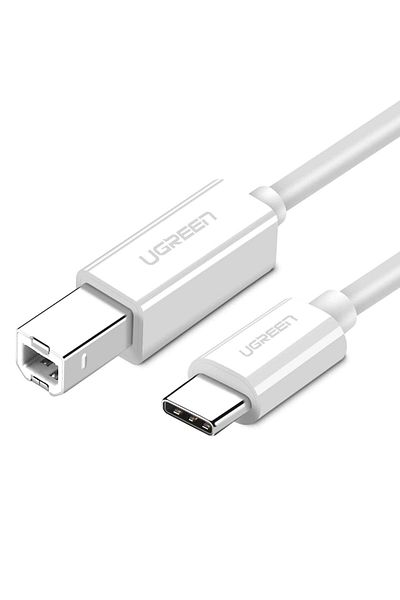 Ugreen Kabel przewód do drukarki i skanera USB-C - USB-B 2.0 1.5 m biały