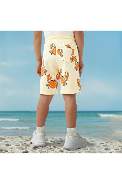 Juniors Animal Print Shorts with Drawstring Closure and Pockets