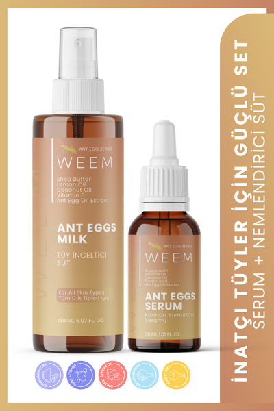 weem Karınca Yumurtası Yağı Içeren Tüy Azaltıcı Serum 30 ml ve Vücut Nemlendi...