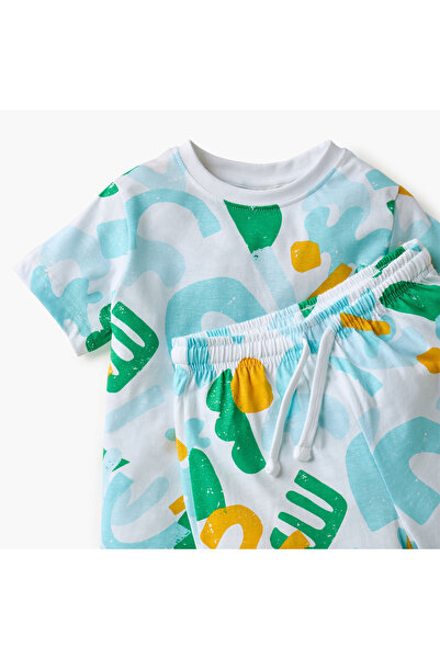Juniors Printed T-shirt and Shorts Set