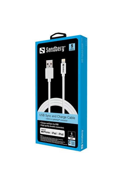 Inna marka Kabel zasilający Sandberg USB-Lightning 1m 440-75