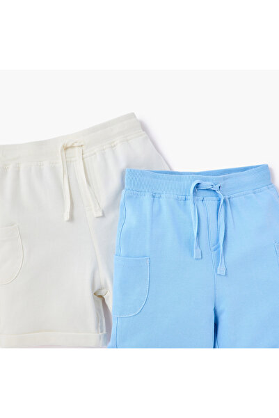 Juniors Pocket Detail Shorts with Drawstring Closure - Set of 2