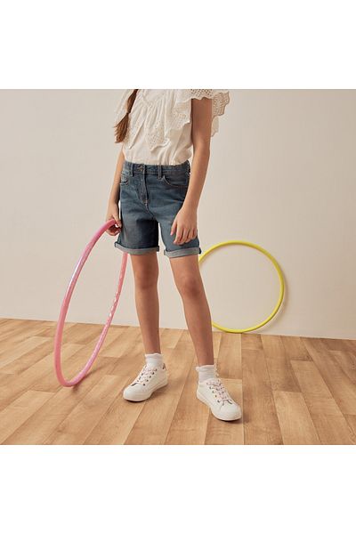 Juniors شورت جينز بقصة عادية