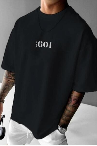 CAST COLLECTİON Tricou oversize cu imprimeu No601 pentru bărbați