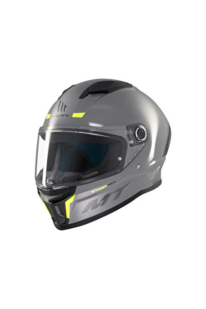 MT Helmets MT Stinger 2 FF126 Solid A12 Gloss Grey Full Face Motosiklet Kaskı