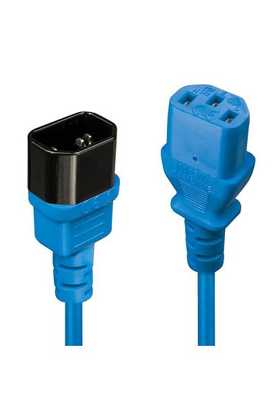 Inna marka Niebieski kabel przedłużający Lindy 2M C14 do C13, model PE1413B3, 30472