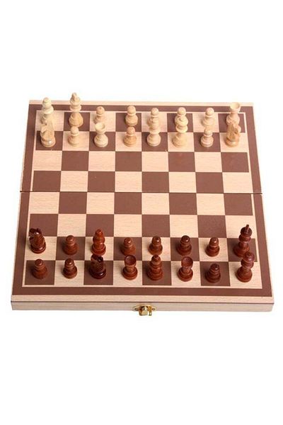 fun zone Folding Wooden Chess Set With Magnet Closure 15.7 x 15.7inch