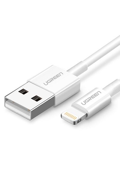 Ugreen Kabel przewód do iPhone USB - Lightning MFI 1m 2.4A biały