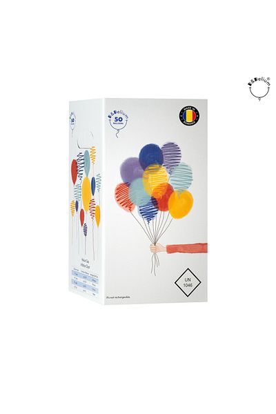 B&B'shop Butelie cu heliu de unica folosinta pentru 50 baloane B&Helium